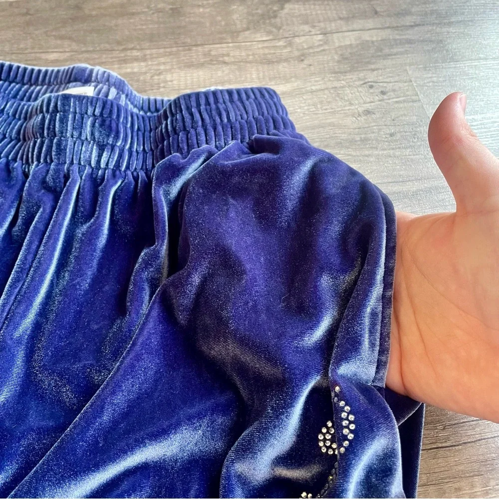 PINK Victoria’s Secret Purple-Blue Velour Lounge Pants XS X-Small